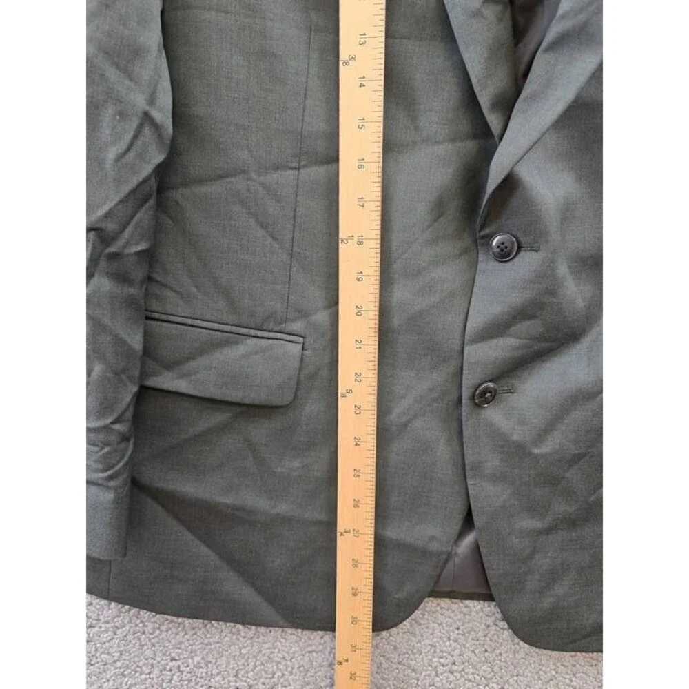 Michael Kors Classic-Fit Wool-Blend Suit Separate Jacket Men's 46R Olive L/S